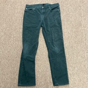 Banana Republic Slim Traveler Pants Chinos Forest Green 33 x 30